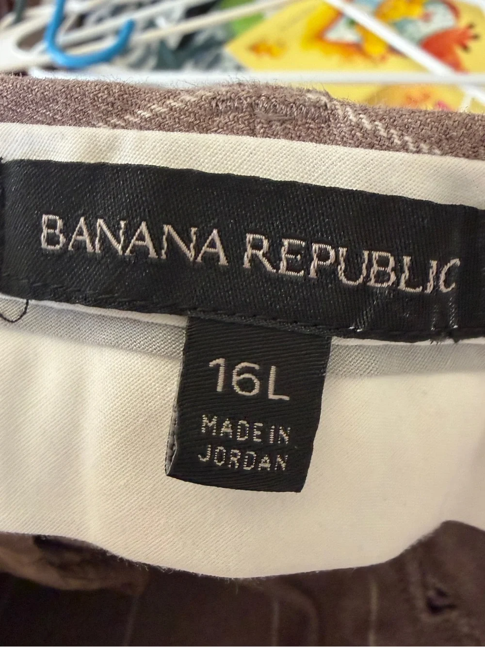 Banana Republic Women's Sloan Cut Taupe Pinstripe Ankle Dress Pants Size 16L